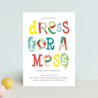 Dress for a mess Petite Children's Birthday Party Invitations
