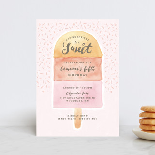 Sweet Celebration Petite Children's Birthday Party Invitations