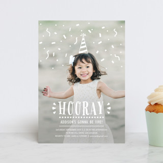 Confetti Pop! Petite Children's Birthday Party Invitations