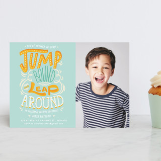 Jump Bound & Leap Petite Children's Birthday Party Invitations