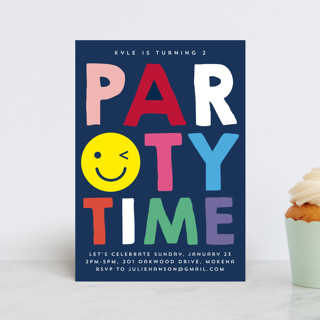 Emoji Party Petite Children's Birthday Party Invitations