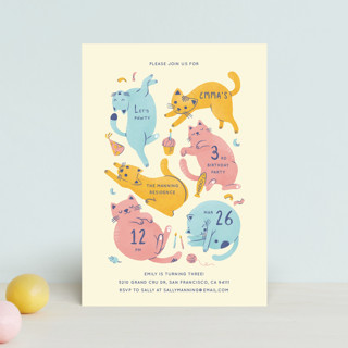 Let's Pawty Petite Children's Birthday Party Invitations