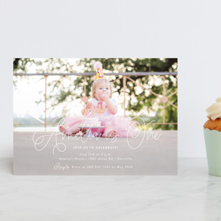 Whimsical Petite Children's Birthday Party Invitations