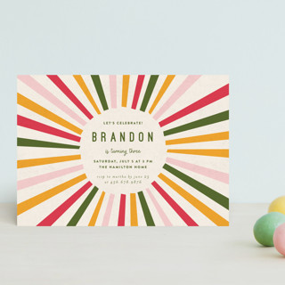 Color Burst Petite Children's Birthday Party Invitations