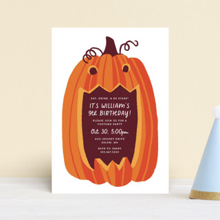 Eat, Drink, and be Scary Petite Children's Birthday Party Invitations