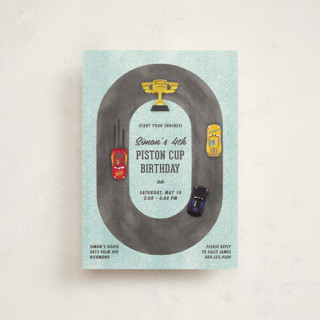 Disney and Pixar Cars Dinoco 400 Petite Children's Birthday Party Invitations