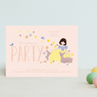 Disney's Snow White & Forest Friends Petite Children's Birthday Party Invitations