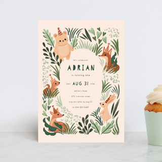 Into The Wild Petite Children's Birthday Party Invitations
