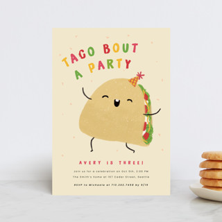 Taco bout a party Petite Children's Birthday Party Invitations