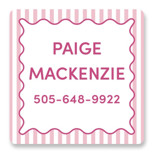 Stripes & Squiggles Custom Name Labels