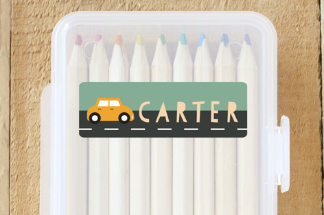 Little Racer Custom Name Labels