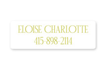elegant serif Custom Name Labels