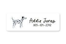 Dalmation Pup Custom Name Labels