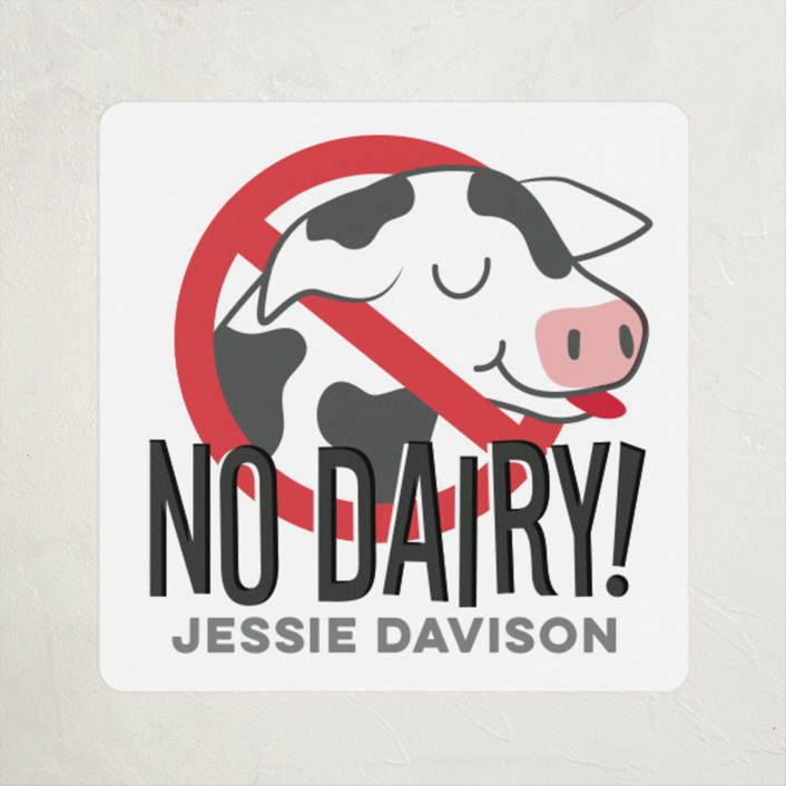 No Dairy Custom Name Labels by Jessie Steury | Minted