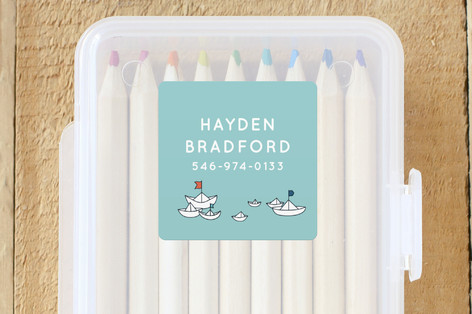 Paper Boats Custom Name Labels
