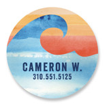 Surfs Up Custom Name Labels