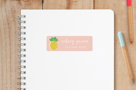 Gold Pineapple Custom Name Labels