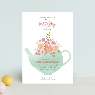 Tea Party Children's Birthday Party Postcards