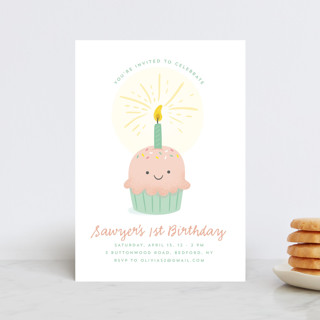 Cupcake cutie Children's Birthday Party Postcards