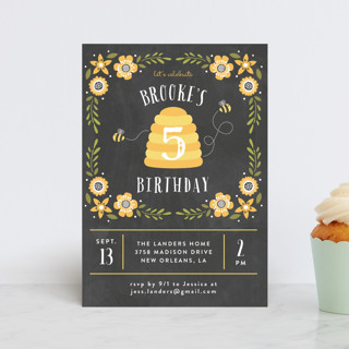 Bee Day Party Children's Birthday Party Postcards