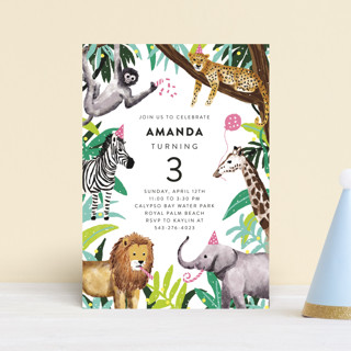Jungle Party Children's Birthday Party Postcards