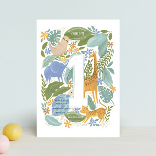 Jungle Hang outs Children's Birthday Party Postcards