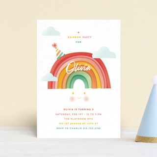 Little Rainbow Children's Birthday Party Postcards