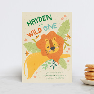 Wild Lion Children's Birthday Party Postcards