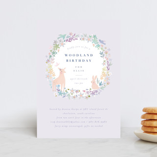Woodland Children's Birthday Party Postcards