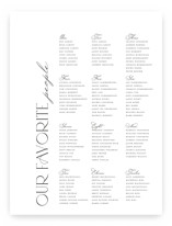 Modern Custom Seating Charts