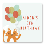 Fox With Balloons Custom Stickers