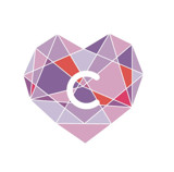 Heart Facets Custom Stickers