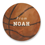 Painted Basketball Custom Stickers