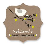 Nesting Bird Baby Shower Custom Stickers