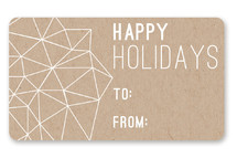 A Kraft and Geo Holiday Custom Stickers