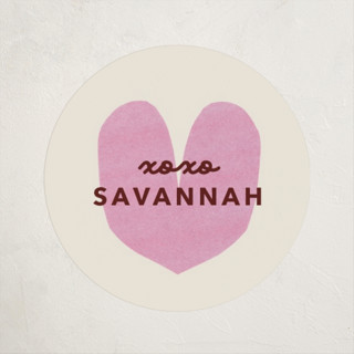 folksy paper hearts Custom Stickers