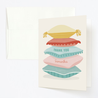 Pillow Stack Children's Birthday Party Thank You Cards
