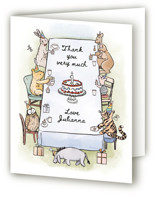 Disney's Pooh and Friends Party Table Children's Birthday Party Thank You Cards