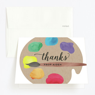 Arty Party Children's Birthday Party Thank You Cards