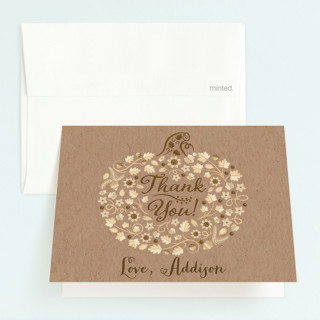 Little Pumpkin Children's Birthday Party Thank You Cards