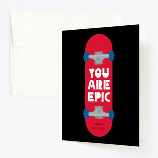 Skateboard Children's Birthday Party Thank You Cards