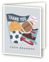 All Star Children's Birthday Party Thank You Cards