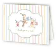Disney's Winnie and Friends Preppy Wild One Children's Birthday Party Thank You Cards