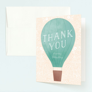 Hot Air Balloon Birthday Children's Birthday Party Thank You Cards