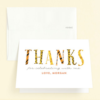 Zoo Children's Birthday Party Thank You Cards
