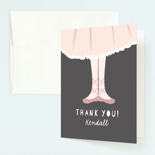Ballet Toes Children's Birthday Party Thank You Cards