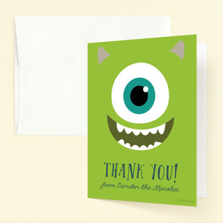 Disney and Pixar's Monster Mike Children's Birthday Party Thank You Cards