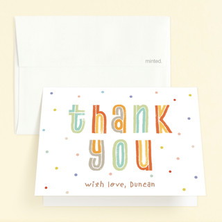 boba Children's Birthday Party Thank You Cards