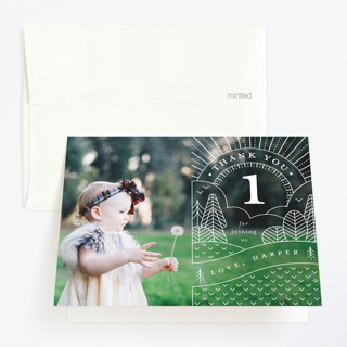 at the park Children's Birthday Party Thank You Cards