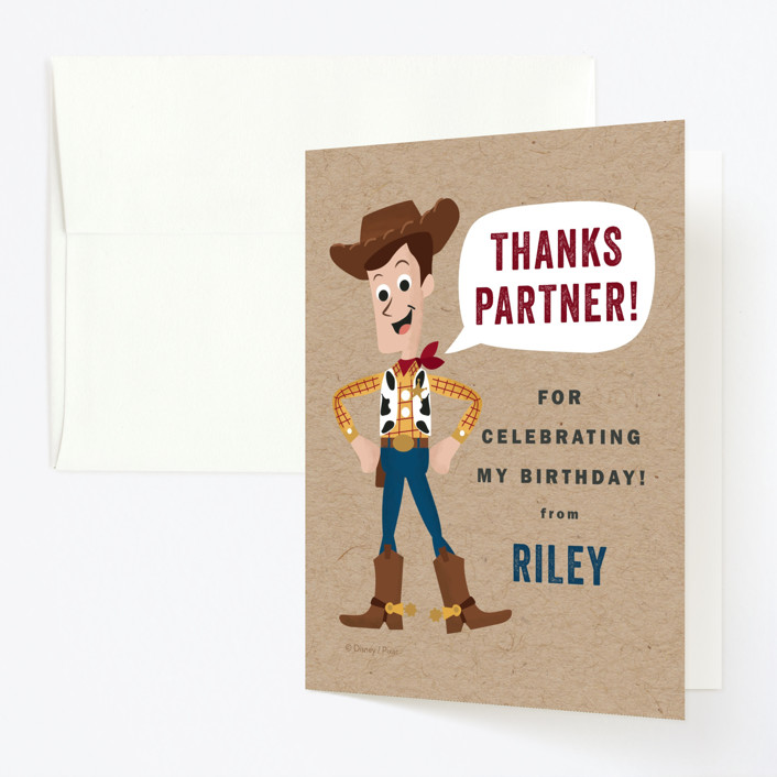Disney and Pixar's Howdy Woody Children's Birthday Party Thank You